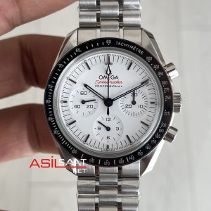Omega Speedmaster Moonwatch Professional Beyaz Kadran 42mm N1 Factory Super Clone Swiss ETA Saat