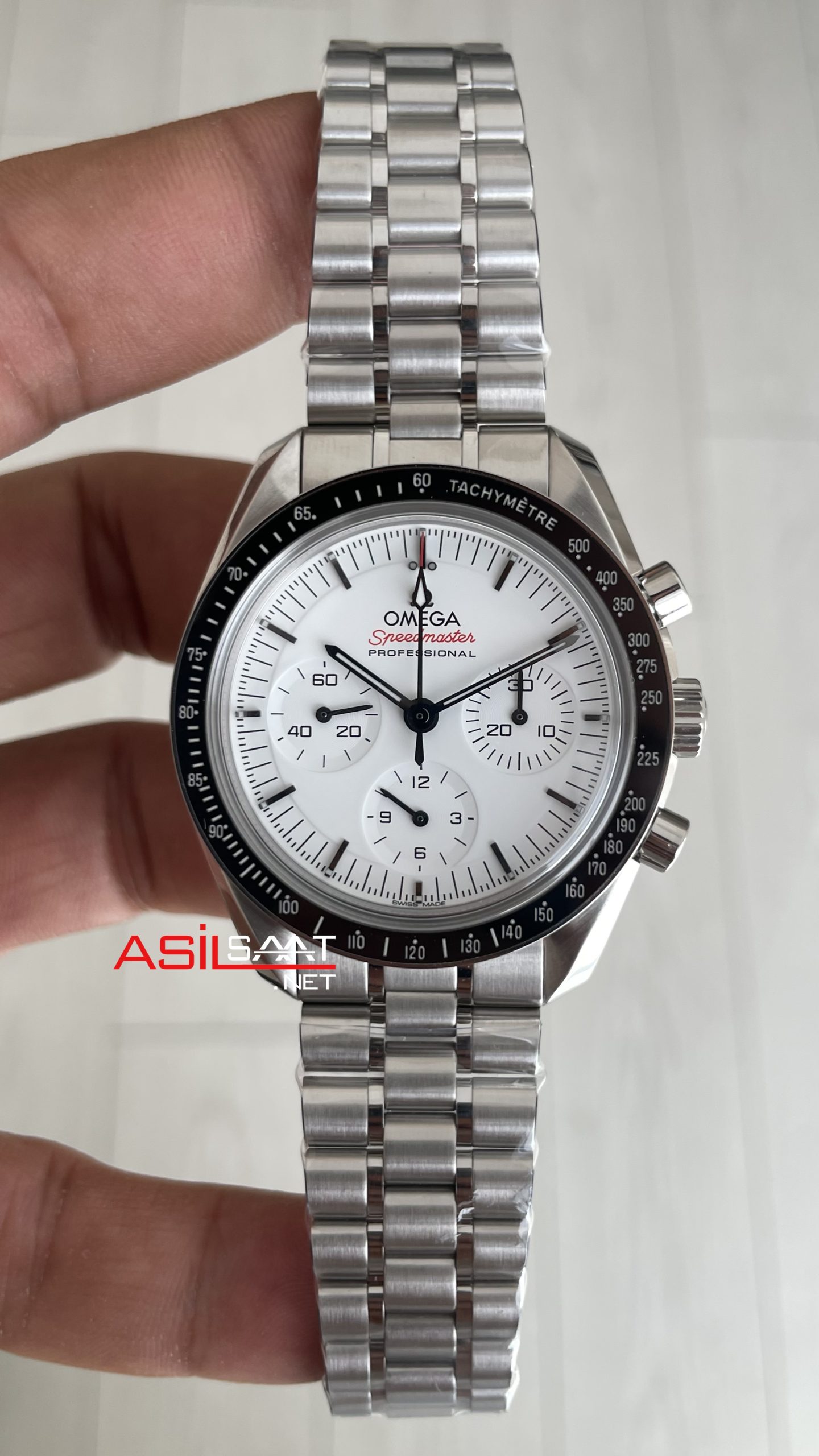 Omega Speedmaster Moonwatch Professional Beyaz Kadran 42mm N1 Factory Super Clone Swiss ETA Saat