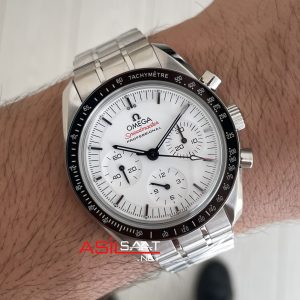 Omega Speedmaster Moonwatch Professional Beyaz Kadran 42mm N1 Factory Super Clone Swiss ETA Saat