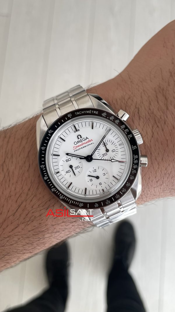 Omega Speedmaster Moonwatch Professional Beyaz Kadran 42mm N1 Factory Super Clone Swiss ETA Saat Omega Speedmaster Moonwatch Professional Beyaz Kadran 42mm N1 Factory Super Clone Swiss ETA Saat