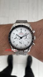 Omega Speedmaster Moonwatch Professional Beyaz Kadran 42mm N1 Factory Super Clone Swiss ETA Saat