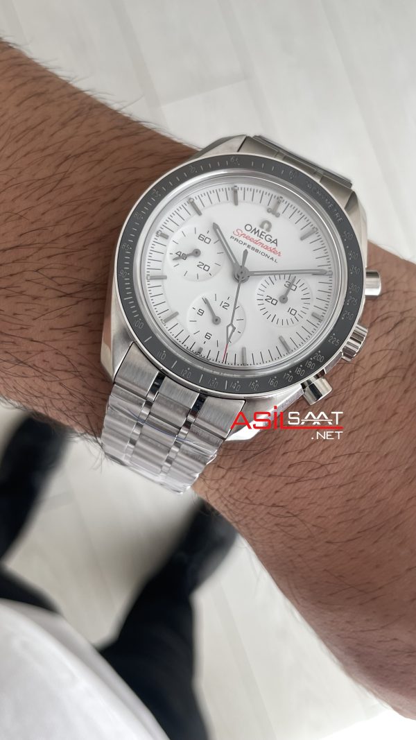 Omega Speedmaster Moonwatch Professional Beyaz Kadran 42mm N1 Factory Super Clone Swiss ETA Saat Omega Speedmaster Moonwatch Professional Beyaz Kadran 42mm N1 Factory Super Clone Swiss ETA Saat