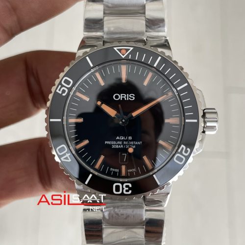 Oris Aquis Date Siyah Kadran 43mm Silver Swiss ETA Saat