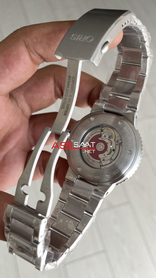 Oris Aquis Date Siyah Kadran 43mm Silver Swiss ETA Saat Oris Aquis Date Siyah Kadran 43mm Silver Swiss ETA Saat