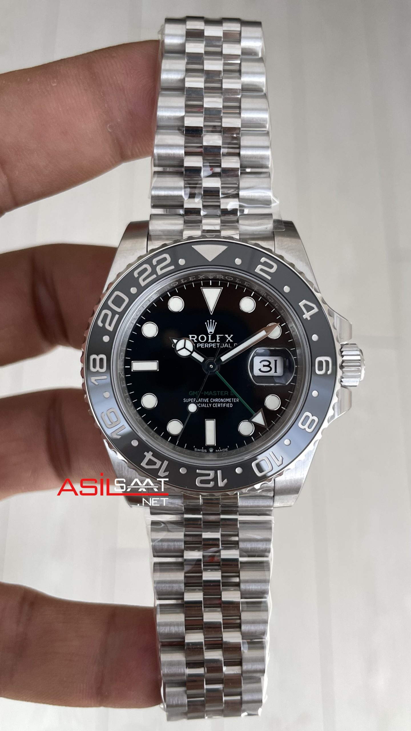 Rolex Bruce Wayne Gmt Master II 126710GRNR Jubilee 40mm Tungsten DD3285 VS Factory V3 Super Clone Swiss ETA Saat Rolex Bruce Wayne Gmt Master II 126710GRNR Jubilee 40mm Tungsten DD3285 VS Factory V3 Super Clone Swiss ETA Saat