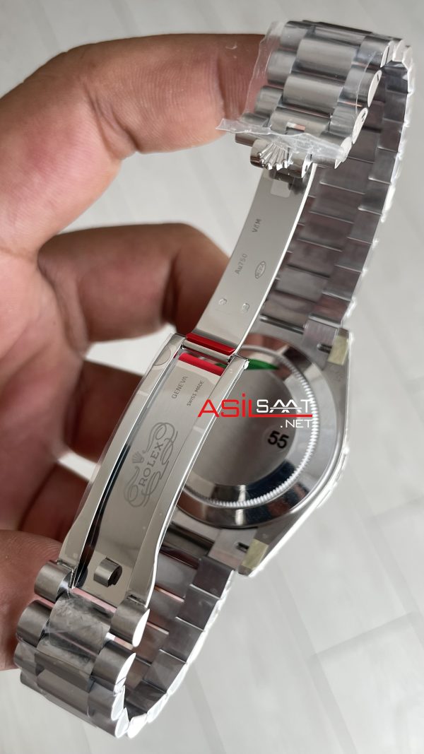 Rolex Day Date Beyaz Kadran 228239 White Roman Dial 40mm President DD3255 Tungsten VS Factory V2 High Weight Super Clone Swiss ETA Saat