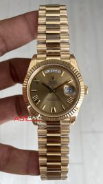 Rolex Day Date Champagne 228238 Romen Dial 40mm President DD3255 Gold Tungsten VS Factory V2 Super Clone Swiss ETA Saat