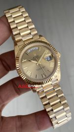 Rolex Day Date Champagne 228238 Romen Dial 40mm President DD3255 Gold Tungsten VS Factory V2 Super Clone Swiss ETA Saat