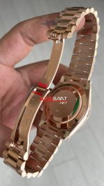 Rolex Day Date Chocolate 228235 Romen Dial 40mm President DD3255 Everose Gold Tungsten VS Factory V2 Super Clone Swiss ETA Saat