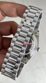 Rolex Day Date Mavi 228239 Blue Roman Dial 40mm President DD3255 Tungsten VS Factory V2 High Weight 183gr Super Clone Swiss ETA Saat