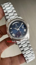 Rolex Day Date Ombre Blue 228239 Gölgeli Mavi Kadran 40mm President DD3255 Tungsten VS Factory V2 High Weight 183gr Super Clone Swiss ETA Saat