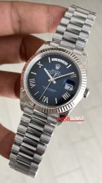 Rolex Day Date Ombre Blue 228239 Gölgeli Mavi Kadran 40mm President DD3255 Tungsten VS Factory V2 High Weight 183gr Super Clone Swiss ETA Saat