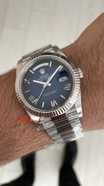 Rolex Day Date Ombre Blue 228239 Gölgeli Mavi Kadran 40mm President DD3255 Tungsten VS Factory V2 High Weight 183gr Super Clone Swiss ETA Saat