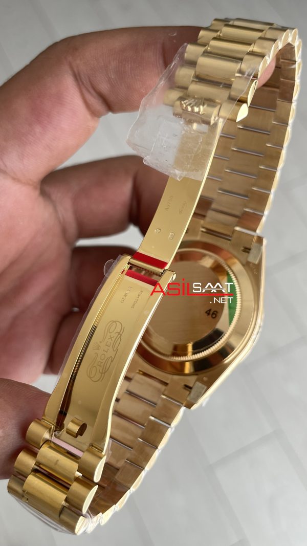Rolex Day Date Şampanya 228238 Champagne Dial 40mm President Gold DD3255 Tungsten VS Factory V2 Super Clone Swiss ETA Saat