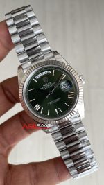 Rolex Day Date Yeşil 228239 Olive Green Dial 40mm President DD3255 Tungsten VS Factory V2 High Weight 183gr Super Clone Swiss ETA Saat