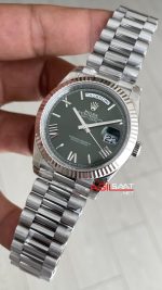 Rolex Day Date Yeşil 228239 Olive Green Dial 40mm President DD3255 Tungsten VS Factory V2 High Weight 183gr Super Clone Swiss ETA Saat