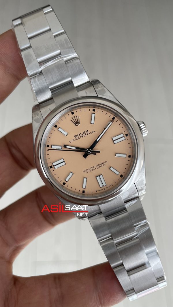 Rolex Oyster Perpetual Bej 134300 Beige Dial 41mm DD3230 Tungsten VS Factory V2 Super Clone Swiss ETA Saat
