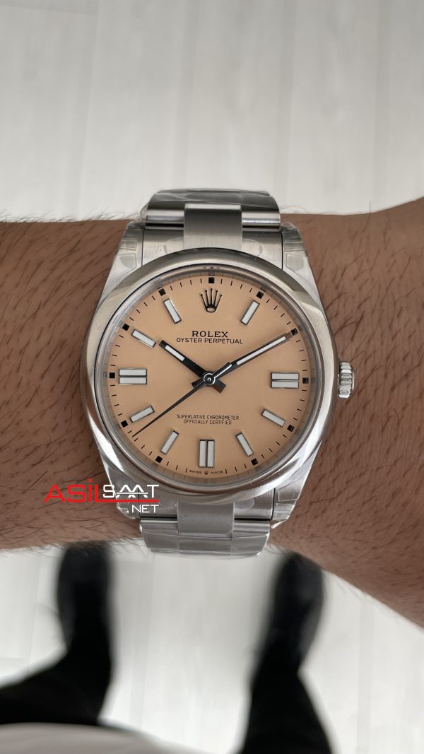 Rolex Oyster Perpetual Bej 134300 Beige Dial 41mm DD3230 Tungsten VS Factory V2 Super Clone Swiss ETA Saat