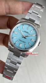 Rolex Oyster Perpetual Tiffany 124300 Turquoise Dial 41mm DD3230 Tungsten VS Factory V2 Super Clone Swiss ETA Saat