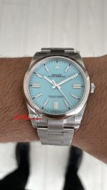 Rolex Oyster Perpetual Tiffany 124300 Turquoise Dial 41mm DD3230 Tungsten VS Factory V2 Super Clone Swiss ETA Saat
