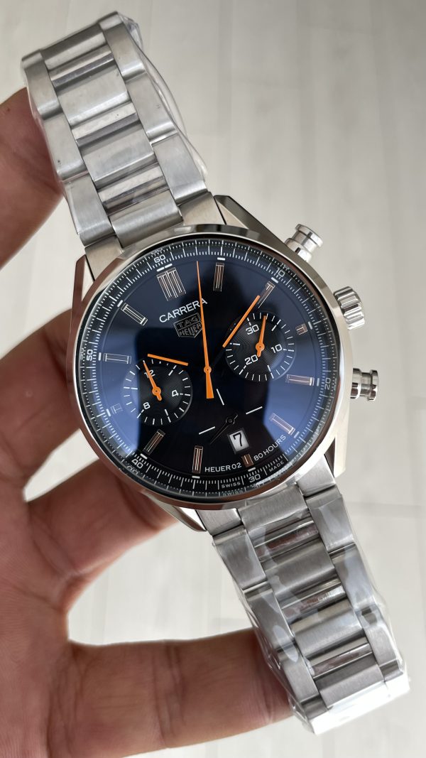 TAG Heuer Carrera Calibre Heuer 02 Siyah Kadran 43mm Replika Saat TAG Heuer Carrera Calibre Heuer 02 Siyah Kadran 43mm Replika Saat