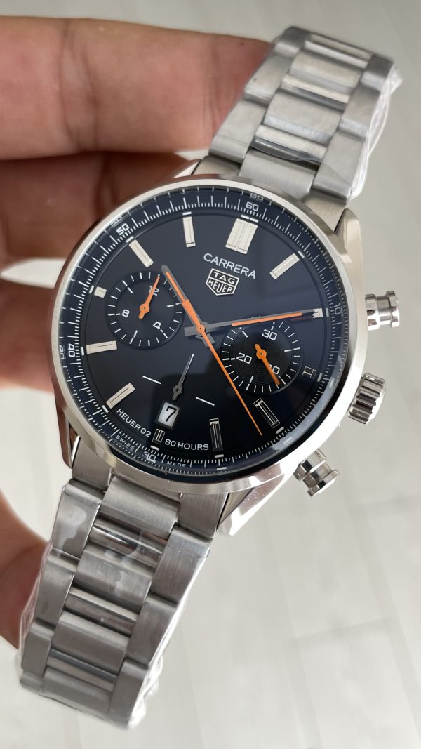 TAG Heuer Carrera Calibre Heuer 02 Siyah Kadran 43mm Replika Saat TAG Heuer Carrera Calibre Heuer 02 Siyah Kadran 43mm Replika Saat