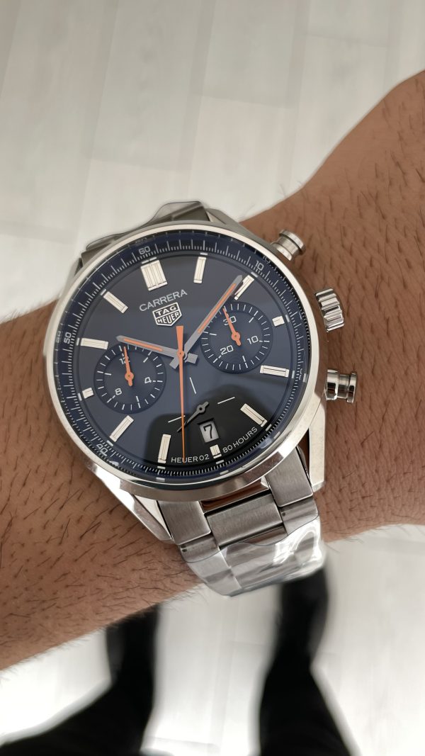 TAG Heuer Carrera Calibre Heuer 02 Siyah Kadran 43mm Replika Saat TAG Heuer Carrera Calibre Heuer 02 Siyah Kadran 43mm Replika Saat