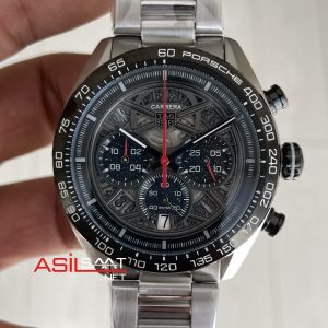 TAG Heuer Porsche Carrera Chronograph 44mm Siyah Kadran Replika Saat