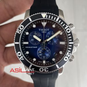 Tissot Seastar 1000 Chronograph Silver 45mm Mavi Kadran