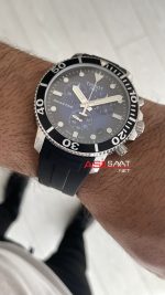 Tissot Seastar 1000 Chronograph Silver 45mm Mavi Kadran