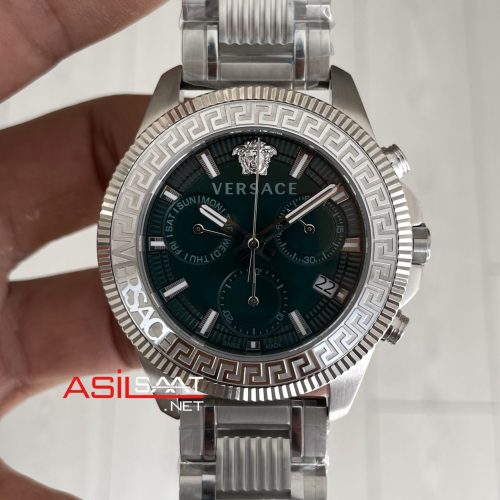 Versace Greca Action VE3J00422 Yeşil Kadran 45mm Silver