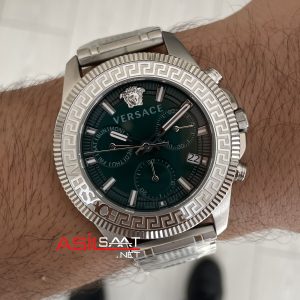 Versace Greca Action VE3J00422 Yeşil Kadran 45mm Silver