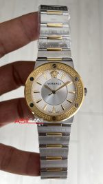 Versace Greca Logo VEVH00620 Beyaz Kadran 38mm Two Tone Gold Kadın Kol Saati