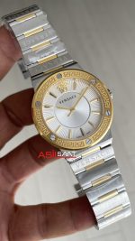 Versace Greca Logo VEVH00620 Beyaz Kadran 38mm Two Tone Gold Kadın Kol Saati