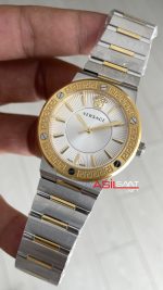 Versace Greca Logo VEVH00620 Beyaz Kadran 38mm Two Tone Gold Kadın Kol Saati