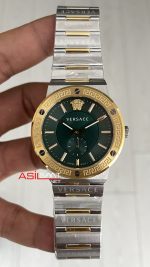 Versace Greca Logo VRSCVEVI00420 Yeşil Kadran 41mm Two Tone Gold Erkek Kol Saati