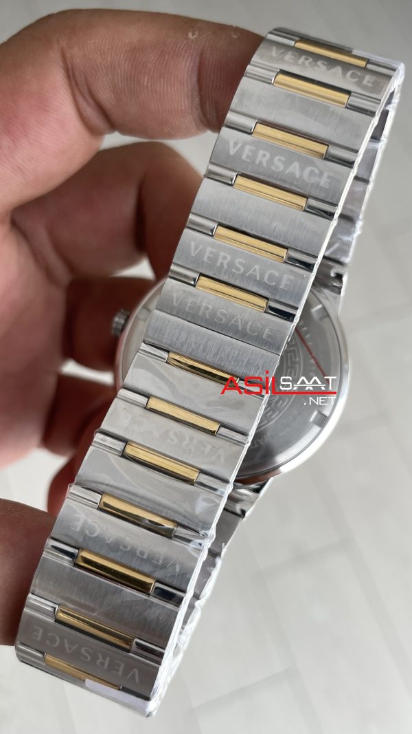 Versace Greca Logo VRSCVEVI00420 Yeşil Kadran 41mm Two Tone Gold Erkek Kol Saati Versace Greca Logo VRSCVEVI00420 Yeşil Kadran 41mm Two Tone Gold Erkek Kol Saati