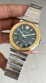 Versace Greca Logo VRSCVEVI00420 Yeşil Kadran 41mm Two Tone Gold Erkek Kol Saati