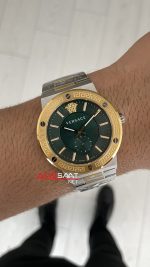 Versace Greca Logo VRSCVEVI00420 Yeşil Kadran 41mm Two Tone Gold Erkek Kol Saati