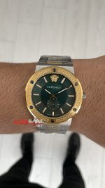 Versace Greca Logo VRSCVEVI00420 Yeşil Kadran 41mm Two Tone Gold Erkek Kol Saati