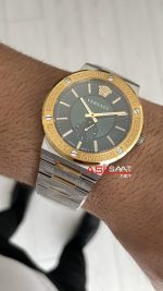 Versace Greca Logo VRSCVEVI00420 Yeşil Kadran 41mm Two Tone Gold Erkek Kol Saati