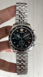 Versace Greca Wave Chronograph 43mm Siyah Kadran Replika Saat