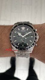 Versace Greca Wave Chronograph 43mm Siyah Kadran Replika Saat