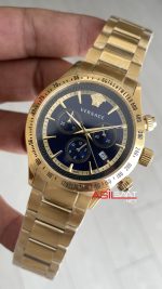 Versace VRSCVEV700621 Gold Mavi Kadran 44mm Erkek Kol Saati