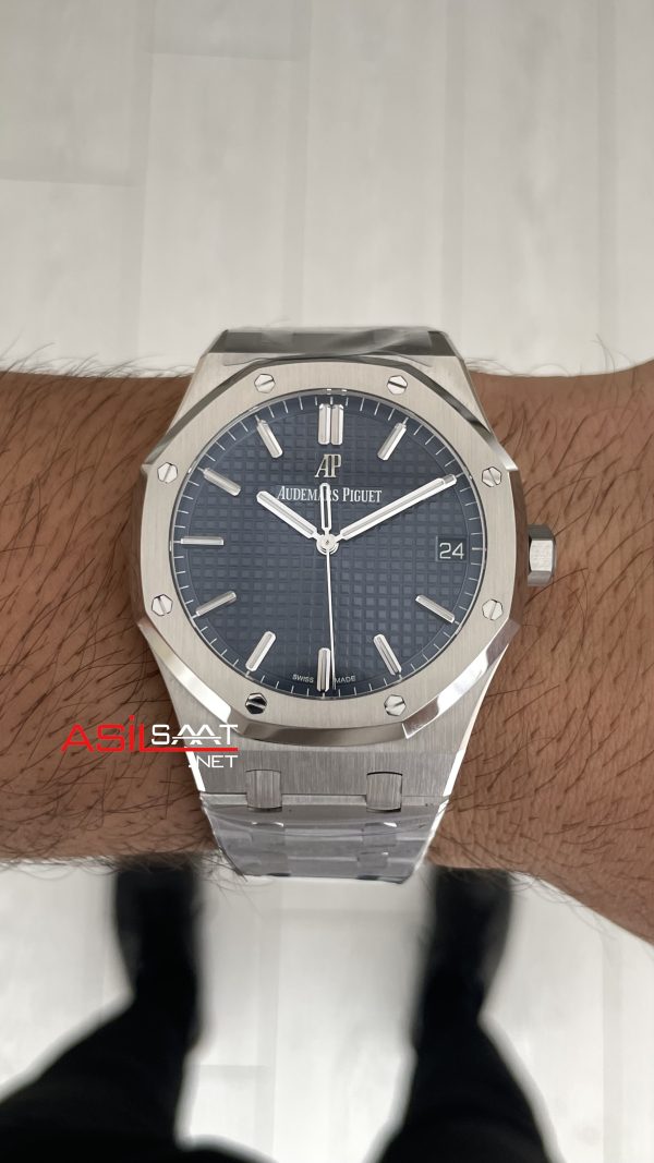 Audemars Piguet Royal Oak Mavi 15500ST 41mm DD4302 1:1 VS Factory Super Clone Swiss ETA Saat Audemars Piguet Royal Oak Mavi 15500ST 41mm DD4302 1:1 VS Factory Super Clone Swiss ETA Saat