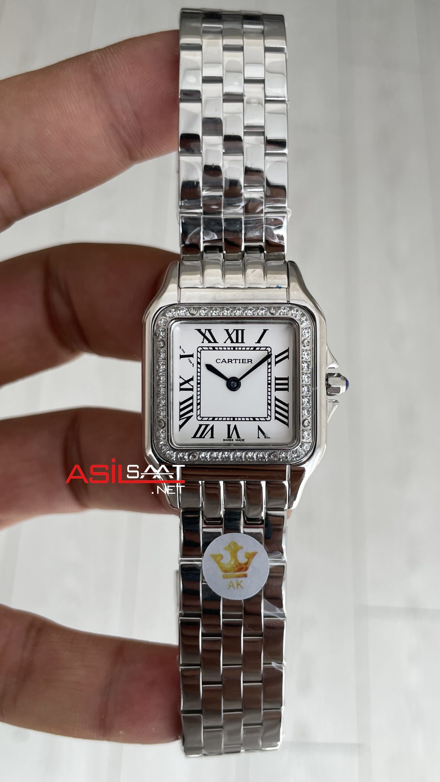 Cartier Panthere Medium Diamond W4PN0018 Silver 27mm Kadın Kol Saati Cartier Panthere Medium Diamond W4PN0018 Silver 27mm Kadın Kol Saati