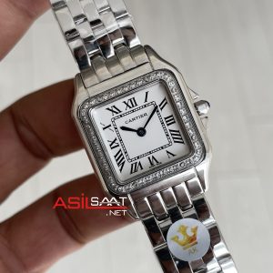 Cartier Panthere Medium Diamond W4PN0018 Silver 27mm Kadın Kol Saati