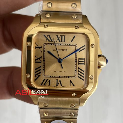 Cartier Santos Champagne 35mm Medium Kadın Kol Saati