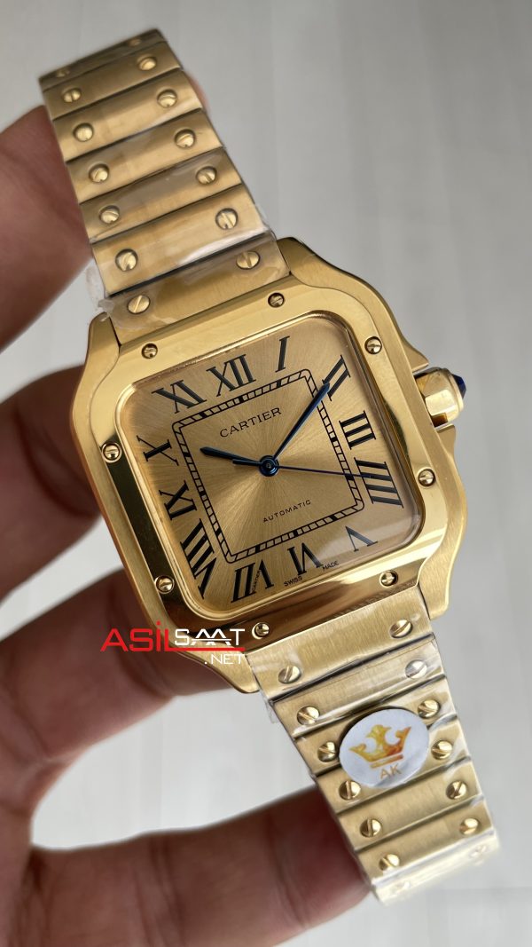 Cartier Santos Champagne 35mm Medium Kadın Kol Saati Cartier Santos Champagne 35mm Medium Kadın Kol Saati