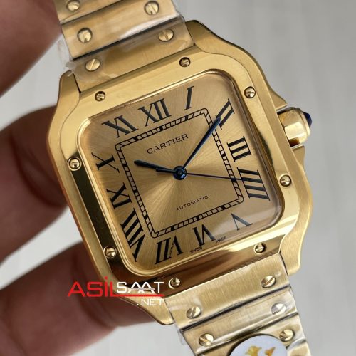 Cartier Santos Champagne 35mm Medium Kadın Kol Saati